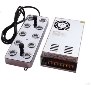 10 Head Ultrasonic Mist Maker Fogger Humidifier  Transformer CE 5kg/h For Industrial Scenic Agriculture Swimming Pool (Waterproof (220V Only）)