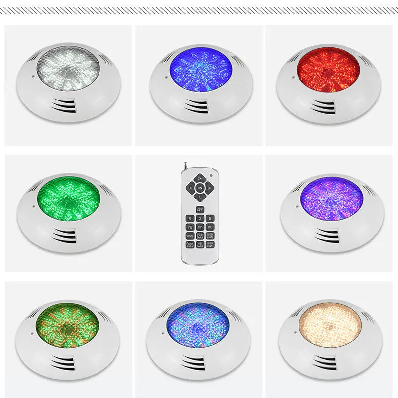 12V 114/216/432LED RGB Underwater Swimming Pool Light IP68 Remote Control Fountain Underwater Light