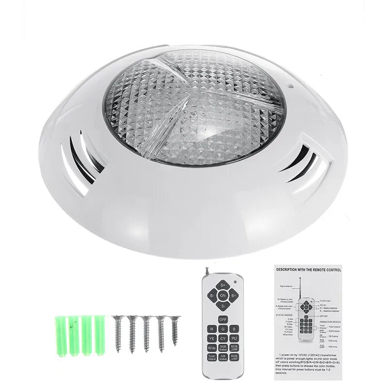 12V 114/216/432LED RGB Underwater Swimming Pool Light IP68 Remote Control Fountain Underwater Light