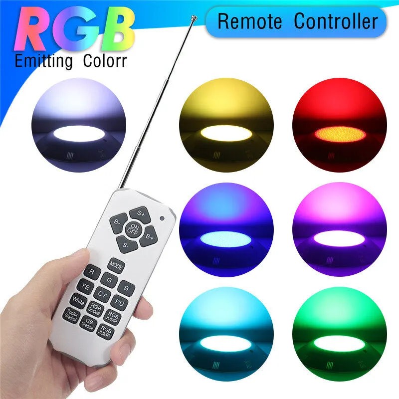 12V 114/216/432LED RGB Underwater Swimming Pool Light IP68 Remote Control Fountain Underwater Light