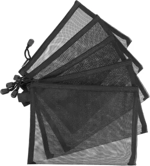 15pcs Mesh Zipper File Bags for Travel Makeup and Document Storage Durable Organizing Pouches for Office School and Cosmetic Use