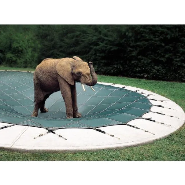 16' x 24' Rectangle with 4' x 8' Center End Step Loop-Loc II Super Dense Mesh In-Ground Pool Safety Cover