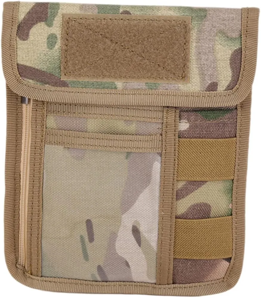 1pc Id Bag Id Bag Camouflage Pouch Ladies Portable Outdoor Credential Bag Stylish Credential Hanging Cards Bag Phone Carrying Bag Mobile Phone Bag 1000d Fabric