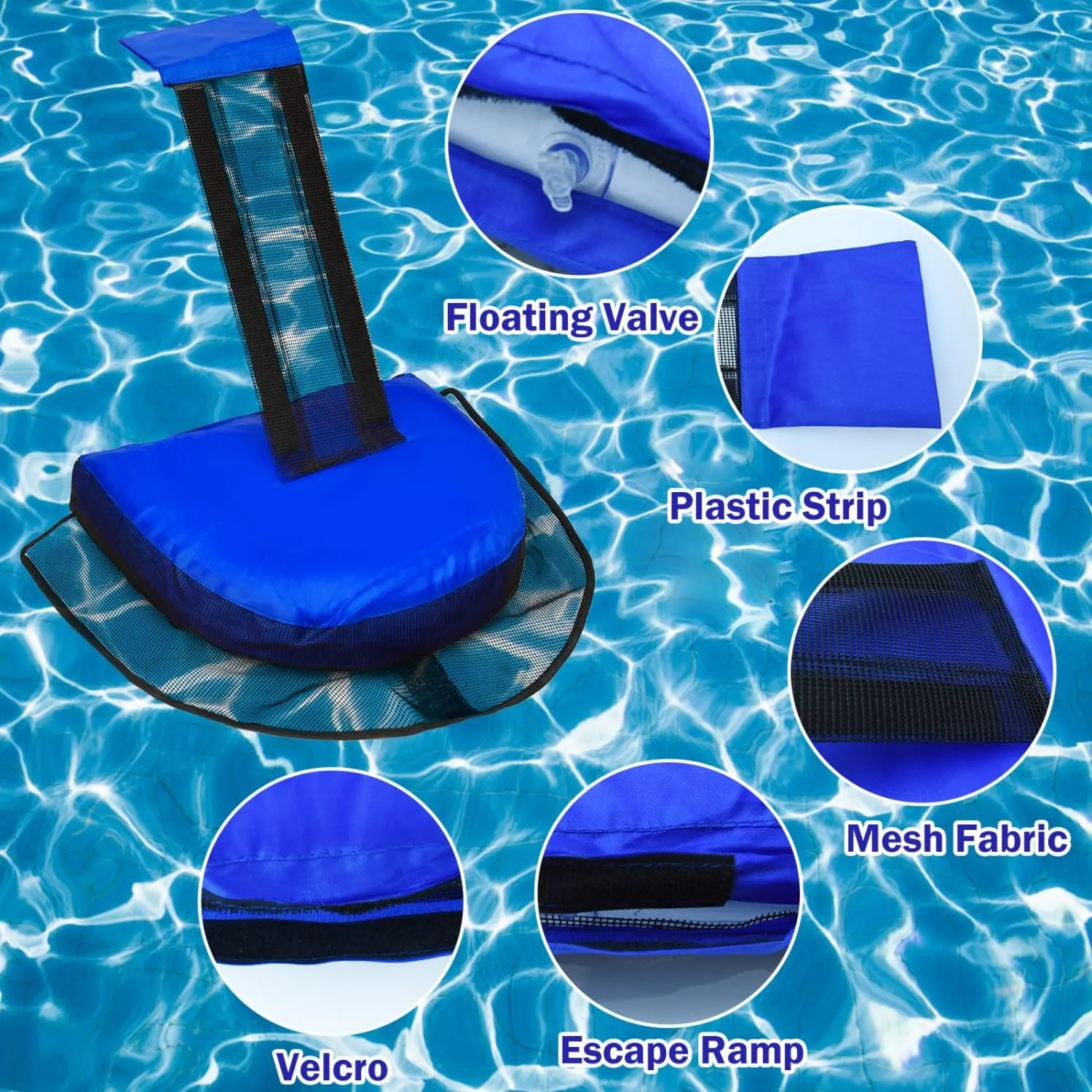 2 Pack Animal Saving Escape Ramp Critters, Swimming Pool Floating Animal Saver, Frog Saver, Floating Pool Reduces Tool for Outdoor Pools and Spas