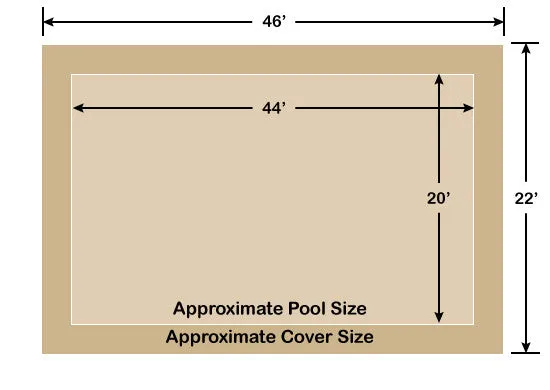 20' x 44' Rectangle Loop-Loc II Tan Super Dense Mesh In-Ground Pool Safety Cover