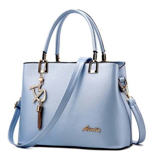 2021 Women Handbags Leather Totes Bag Top-handle Embroidery Crossbody Bag Shoulder Bag Lady Simple Style Hand Bags