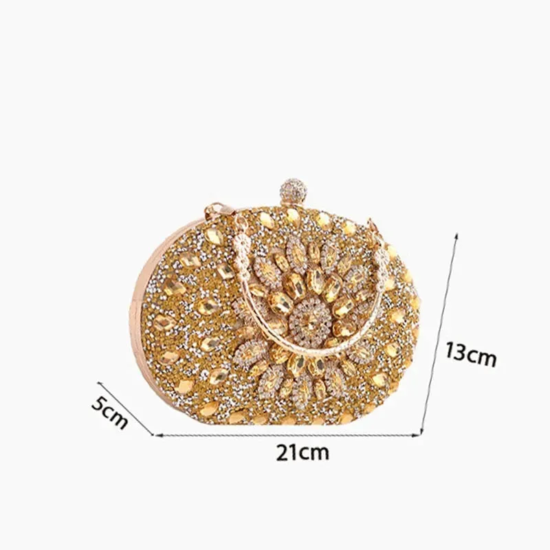 2023 Diamond Women Luxury Clutch Evening Bag Wedding Crystal Ladies Cell Phone Pocket Purse Female Wallet for Party Quality Gift
