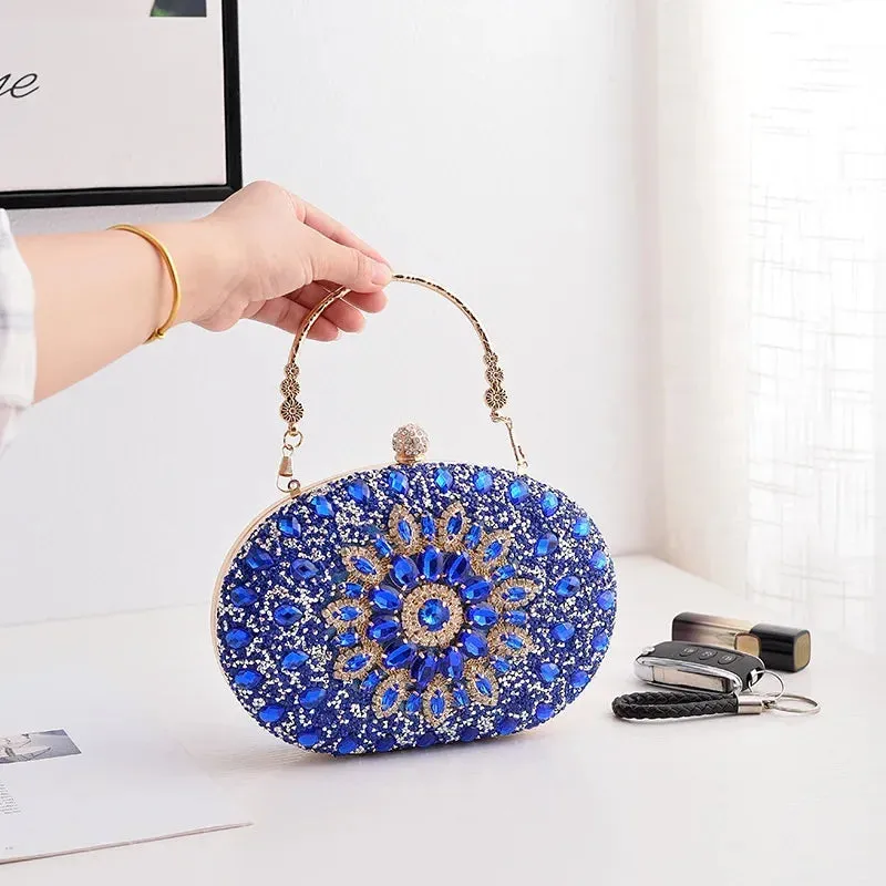 2023 Diamond Women Luxury Clutch Evening Bag Wedding Crystal Ladies Cell Phone Pocket Purse Female Wallet for Party Quality Gift