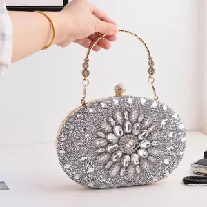 2023 Diamond Women Luxury Clutch Evening Bag Wedding Crystal Ladies Cell Phone Pocket Purse Female Wallet for Party Quality Gift
