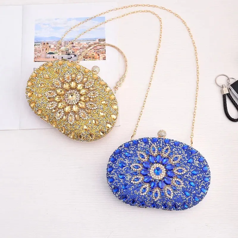 2023 Diamond Women Luxury Clutch Evening Bag Wedding Crystal Ladies Cell Phone Pocket Purse Female Wallet for Party Quality Gift