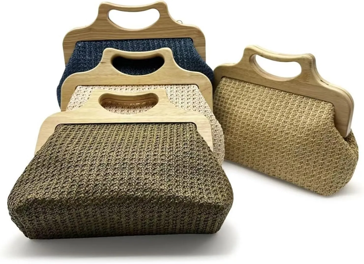 2024 Straw Women's Bag Small Square Bag Handbag(B)