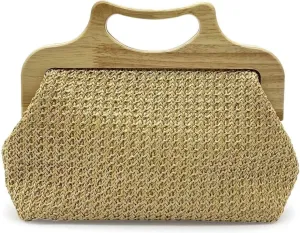 2024 Straw Women's Bag Small Square Bag Handbag(B)