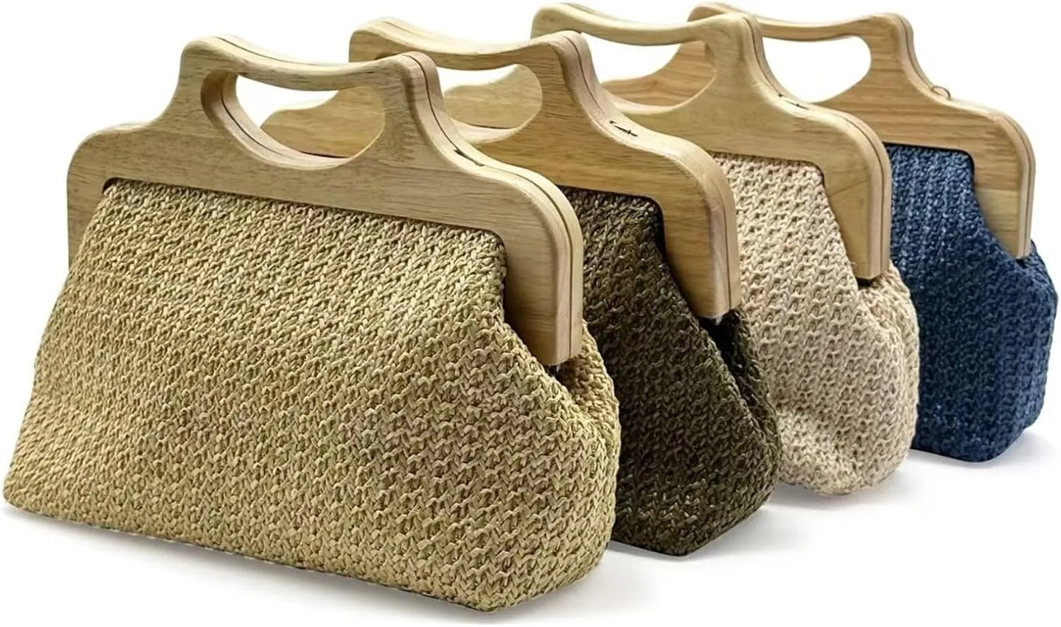 2024 Straw Women's Bag Small Square Bag Handbag(B)
