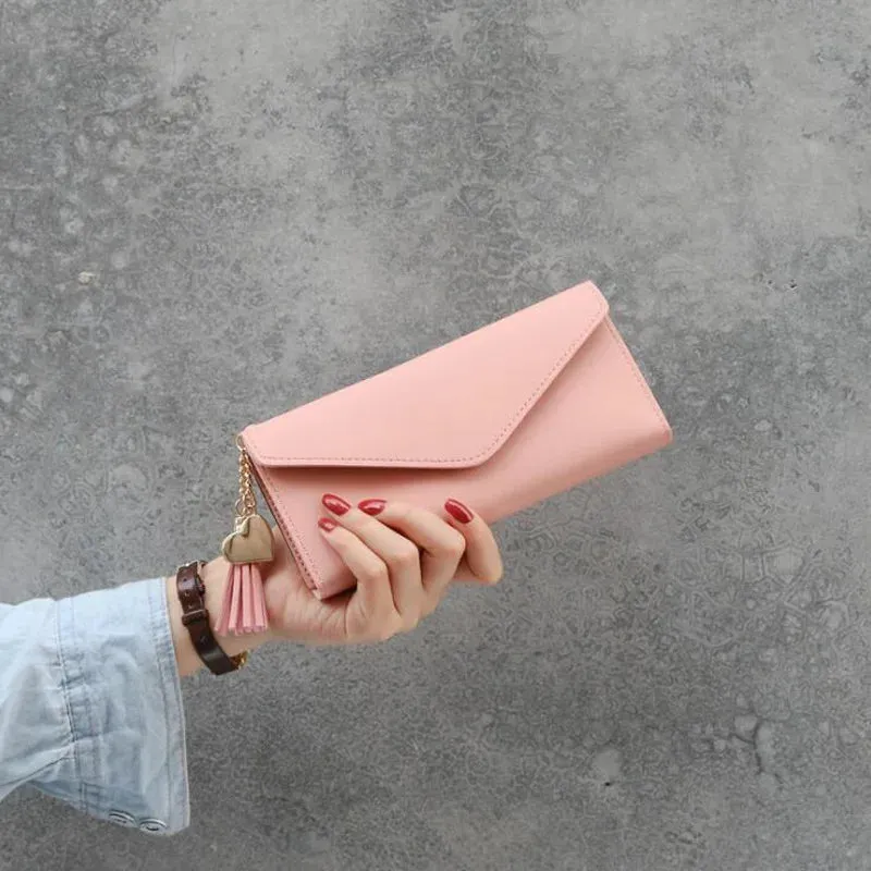 2025 Fashion Women Wallets Zipper Purses Black Light Gray Red Long Section Clutch Wallet Soft PU Leather Money Bag