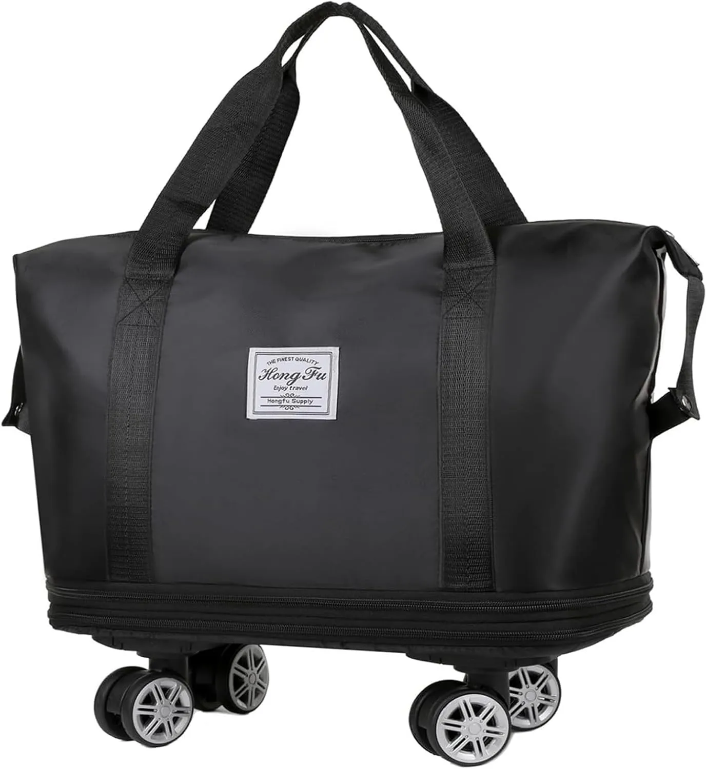 2025 New Large Capacity Travel Bag -Universal Wheel Removable, Waterproof Foldable Dry-Wet Separation for Gym (Black)