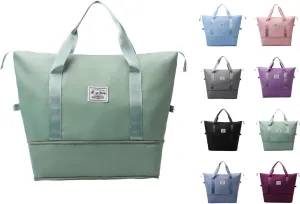 2025 New Large Capacity Travel Bag - Universal Wheel Removable,Rolling Duffle Bag with Wheels，Foldable Travel Bag, Green, Non-wheeled