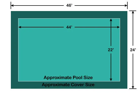 22' x 44' Rectangle Loop-Loc II Super Dense Mesh In-Ground Pool Safety Cover
