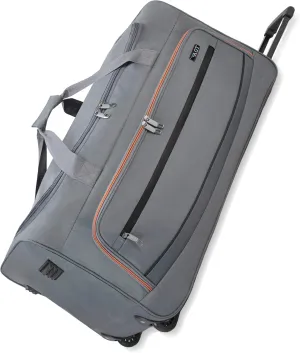 22"/30"/36" Rolling Duffel Bag Travel Wheeled Luggage Suitcase (Grey, 30-inch)