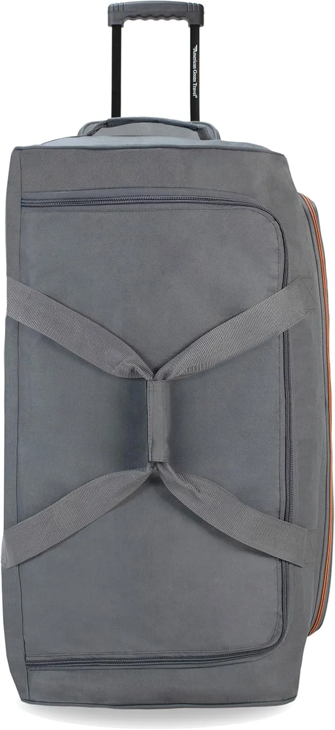 22"/30"/36" Rolling Duffel Bag Travel Wheeled Luggage Suitcase (Grey, 30-inch)
