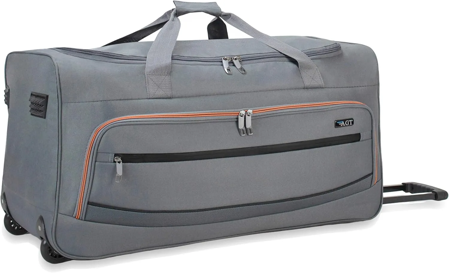 22"/30"/36" Rolling Duffel Bag Travel Wheeled Luggage Suitcase (Grey, 30-inch)
