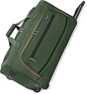 22"/30"/36" Rolling Duffel Bag Travel Wheeled Luggage Suitcase (Olive, 22-inch)