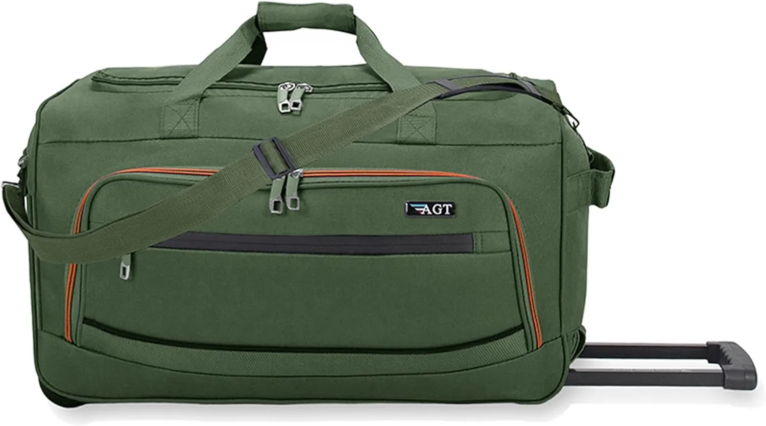22"/30"/36" Rolling Duffel Bag Travel Wheeled Luggage Suitcase (Olive, 22-inch)