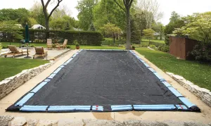 24 ft x 40 ft Rectangular Rugged Mesh In Ground Pool Winter Cover
