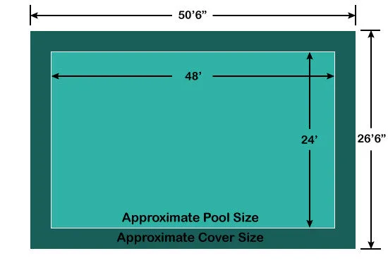 24' x 48' Rectangle Loop-Loc II Super Dense Mesh In-Ground Pool Safety Cover