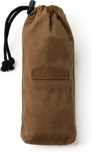 2in1 SurvivorCord & Bushcraft Canvas Bag - MOLLE Strap to Hold Up To 100ft SurvivorCord - Waxed Canvas Pouch - Mushroom Foraging, Hiking, Bushcraft - Coyote Brown