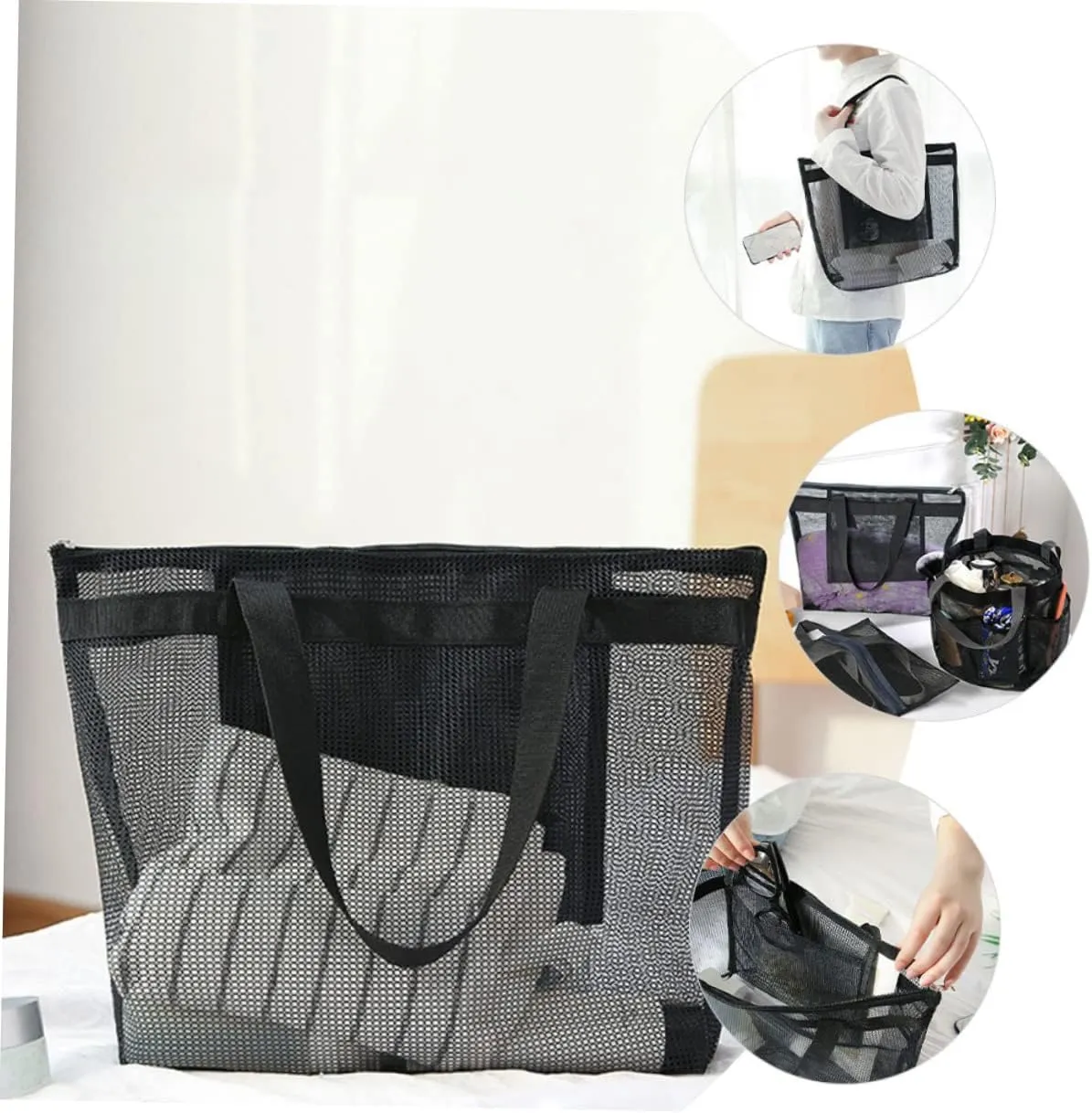 2pcs Bath Sauna Bag Toiletries Men and Women Outdoor, Blackx4pcs, 45x38cmx4pcs