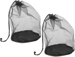 2Pcs Lightweight Ball Storage Net Bags Versatile Sports Cone Organizer for Efficient Storage of Pool Gear Laundry Drawstring Mesh Bags for Gym Beach and Outdoor Activities