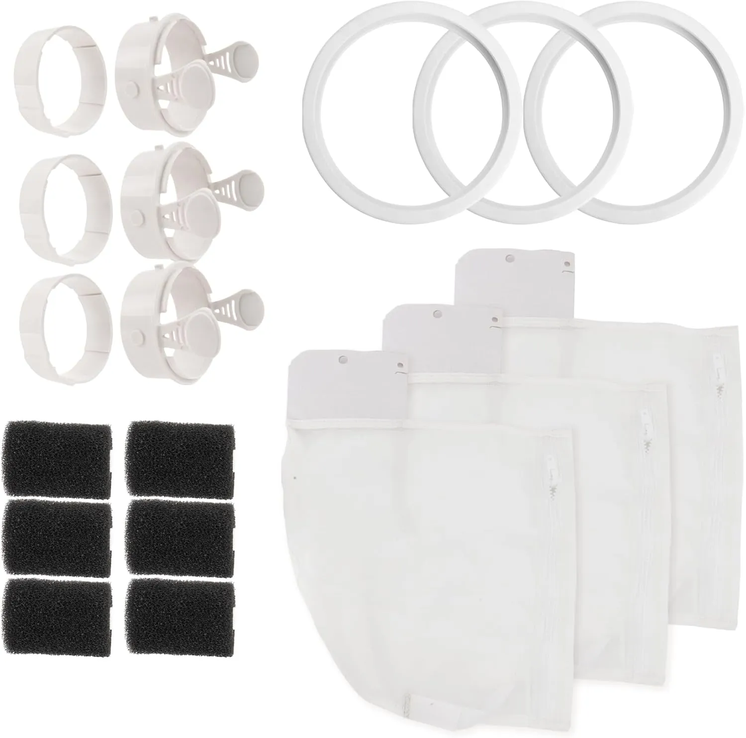 3 Pack Pool Cleaner Bags K13, 3 Multi-Purpose Tires,6 Sweeping Hoses Compatible with 280 480