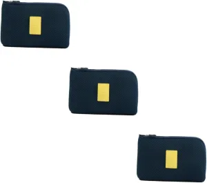 3pcs Portable Waterproof Double Pouch Cord Organizer for Travel Digital Data Cosmetic Storage Case