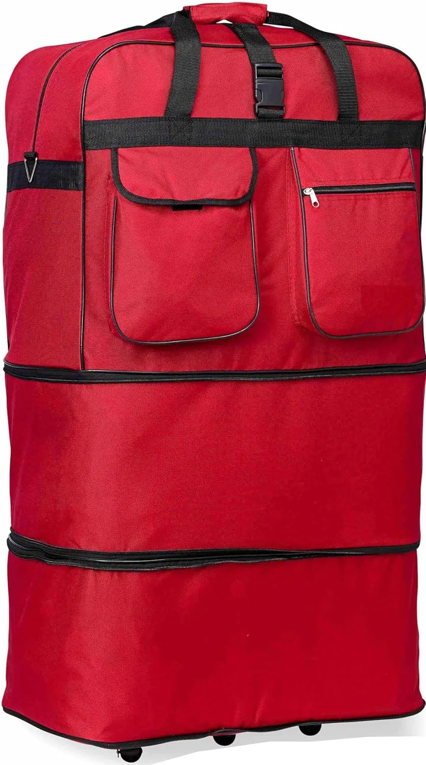 40" Expandable Duffel duffle Rolling Luggage Bag wheeled spinner