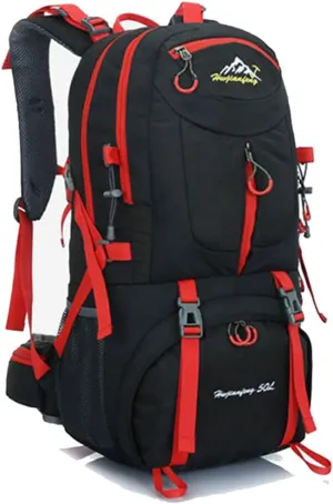 50 Liter Backpack, Great for Outdoor sport, Hiking, Trekking, Camping Travel, Mountain Climbing. Waterproof Mountaineering Bag, Travel Climbing Daypacks, Knapsack, Rucksack(Black)