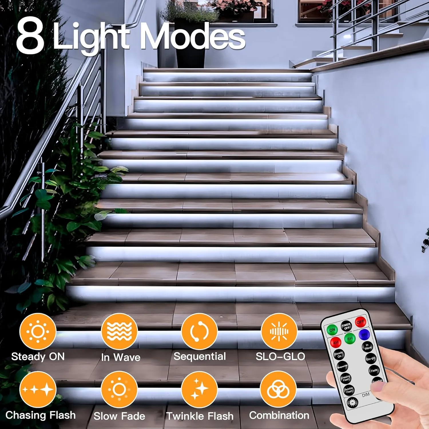 50ft LED Rope Lights with Remote, 300 LED IP68 Waterproof Rope Lights with Plug & Timer, Rope Lights for Outside, Indoor, Patio, Pool, Bedroom, Party, Indoor Decoration (White)