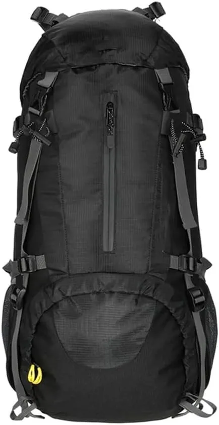50L Waterproof Climbing Bag with Rain Cover Nylon Rucksack Outdoor Sport Backpacking Camping Travel Trekking Bag