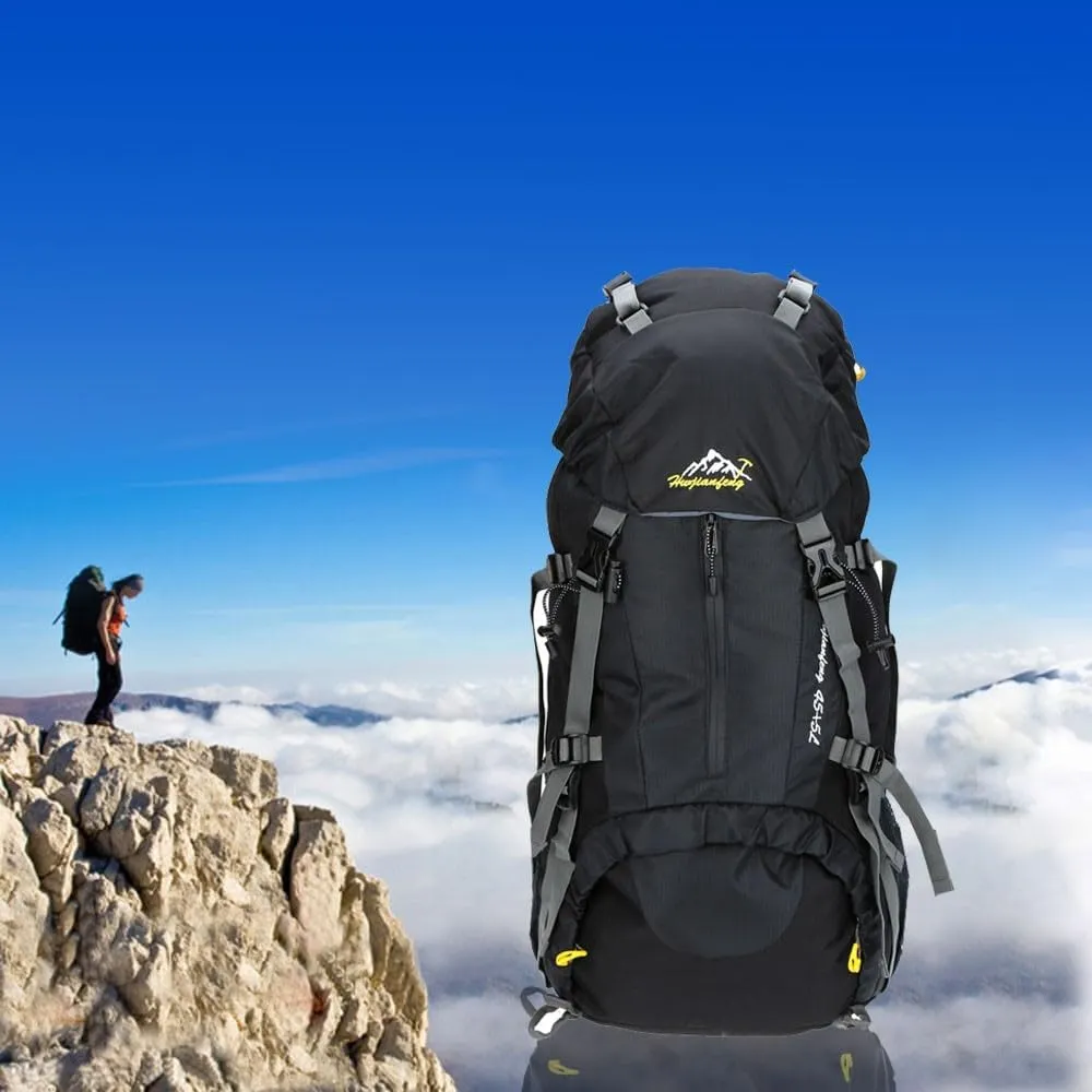 50L Waterproof Outdoor Sport Hiking Trekking Camping Travel Backpack Pack Mountaineering Climbing Knapsack with Rain Cover