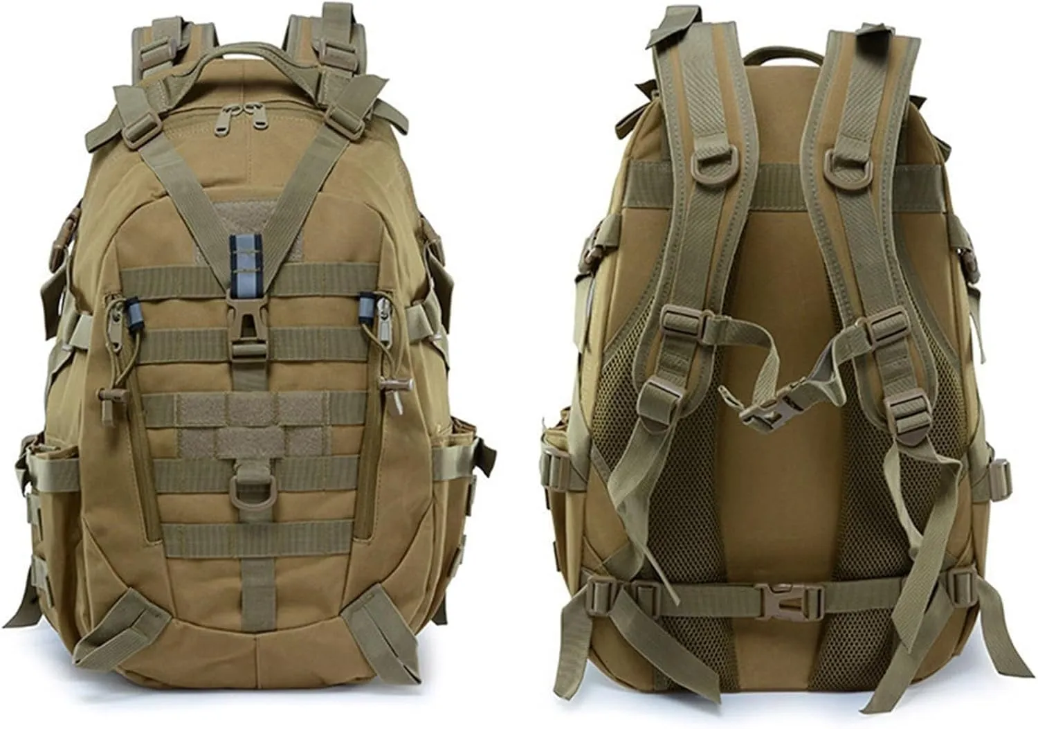 54L Military Tactical Backpack, Waterproof Hiking & Camping Assault Pack, Large Outdoor Bug Out Bag (Camouflage C)
