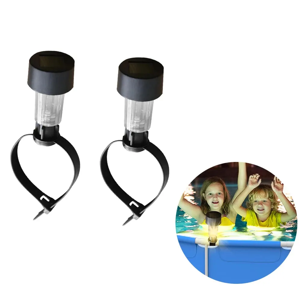 6 Pack Solar Pool Lights - Waterproof LED Lights for  Pool Decoration,Outdoor Swimming Pool Accessories with Warm White Lights