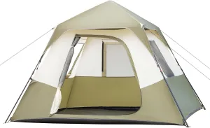 6 Person Camping Tent Setup in 60 Seconds with Rainfly & Windproof Tent with Carry Bag for Family Camping & Hiking