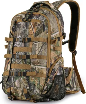 600D Waterproof Hunting Backpack for Men,Camo Hunting Pack with Bow Holder