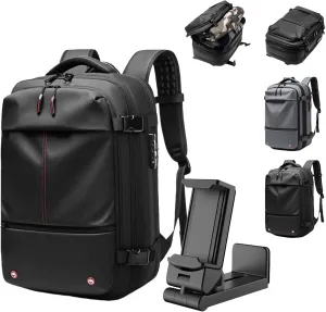 60L Expandable Vacuum Backpack Travel, Portable Waterproof and Anti-Theft Vacuum Sealed Storage Backpack (Black)