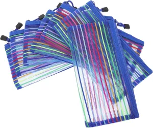 6Pcs Cash Deposit Receipt Pouches Portable Zipper Bags for Students Practical Organizer for Documents Storage Pencil Case