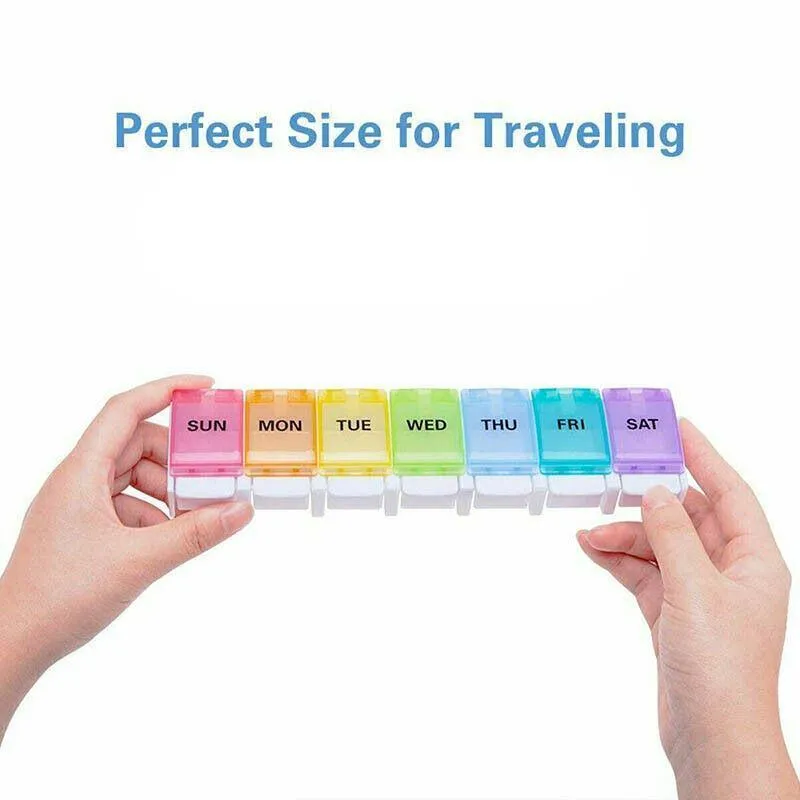 7-Day Pill Box 1PC Weekly Medicine Tablet Case