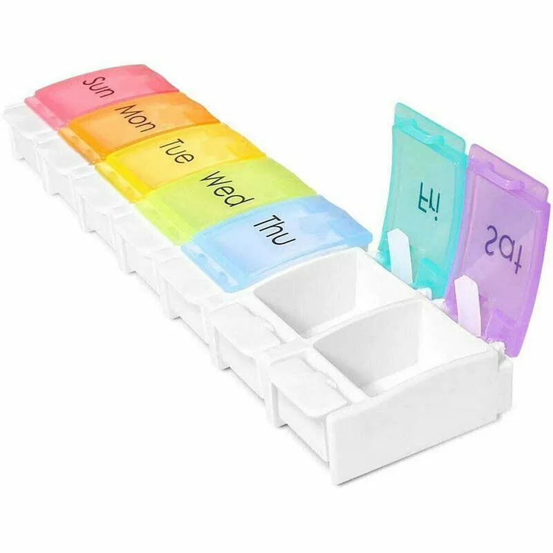 7-Day Pill Box 1PC Weekly Medicine Tablet Case