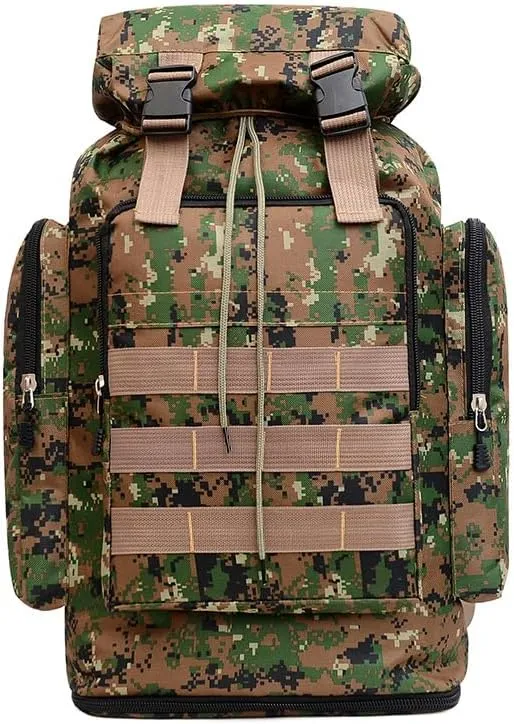 70L Military Tactical Backpacks Large Military Pack 3 Day Ergonomic Back System Design,Waterproof and Tear-Resistant (Light green camouflage)