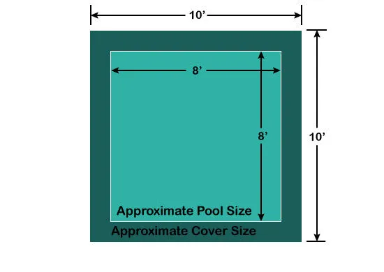 8' x 8' Square Loop-Loc II Super Dense Mesh In-Ground Pool Safety Cover