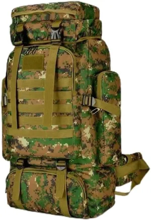 80L/100L Mountaineering Bag Climb Bag Tactical Backpacks Large Backpack Outdoors Hiking Camping Travel Bags(Camouflagegreen(80L))