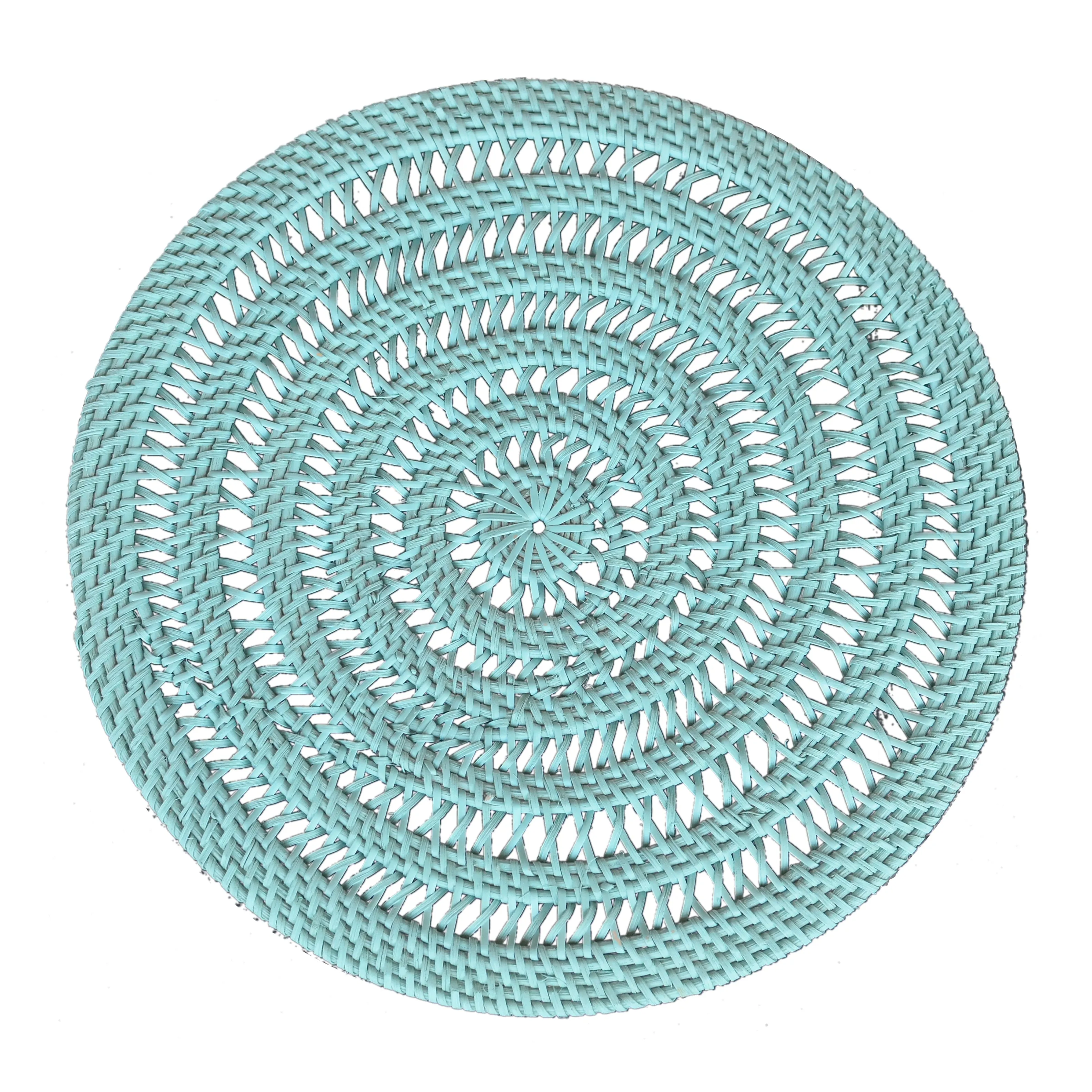 A&B Home 13-inch Blue Ivory Coast Rattan Placemat